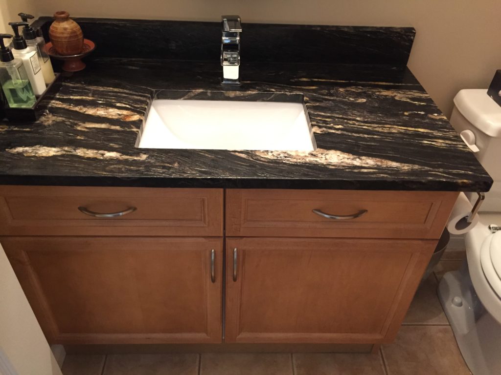 black counter top