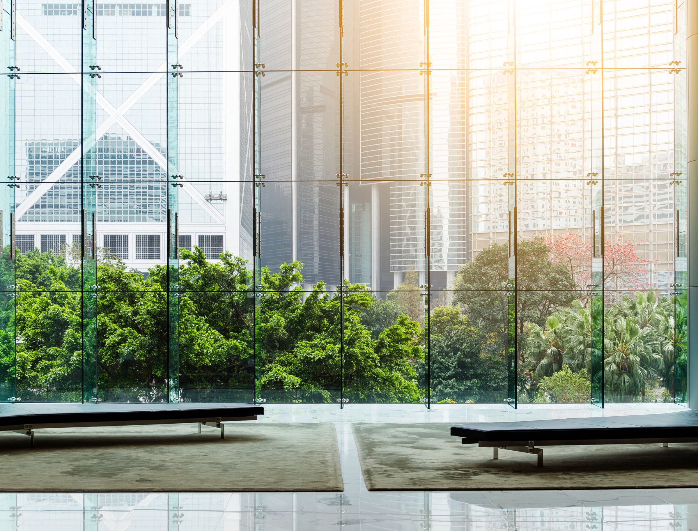 a commerically renovated office building